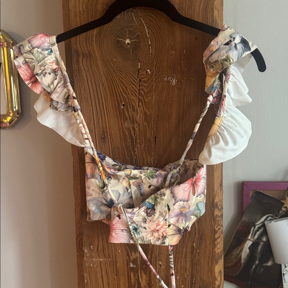 Selkie butterfly botanics ruffle bikini bottom and top NWT - Picture 7 of 8